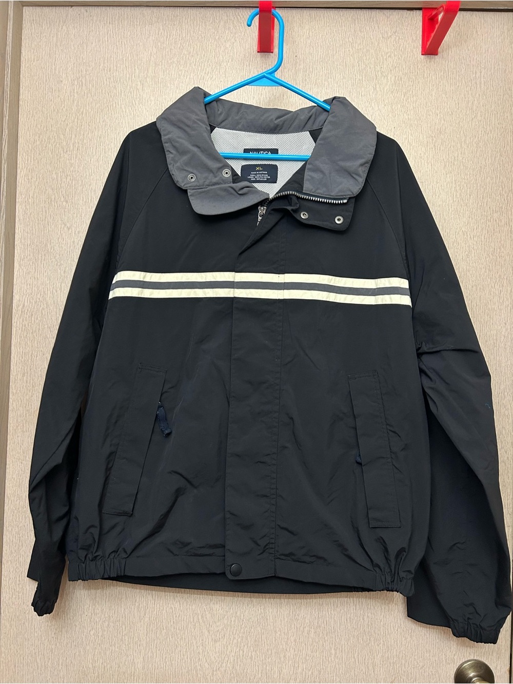 Nautica Vintage Zip Up Jacket with Hood - Size XL